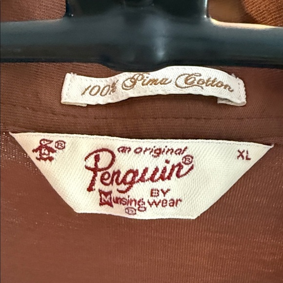 Original Penguin Brown Polo Shirt with Pocket size XL - Picture 3 of 5